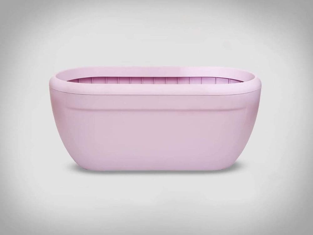 Pot rambarde Rubi Plast, coloris Rose poudré